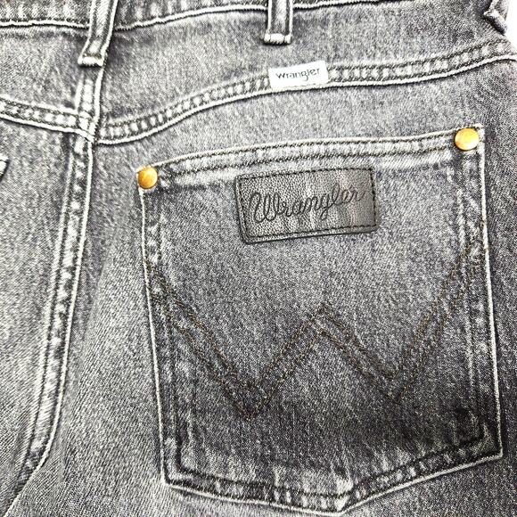 Wrangler Sustainable High Waisted Dark Wash Jeans Size 28 Sample Wide Leg - Picture 5 of 12
